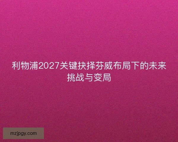 利物浦2027关键抉择芬威布局下的未来挑战与变局